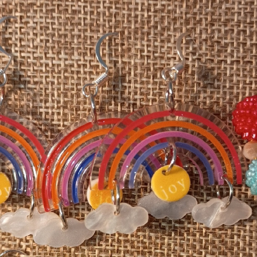 Colorful Rainbow Earrings for Kids